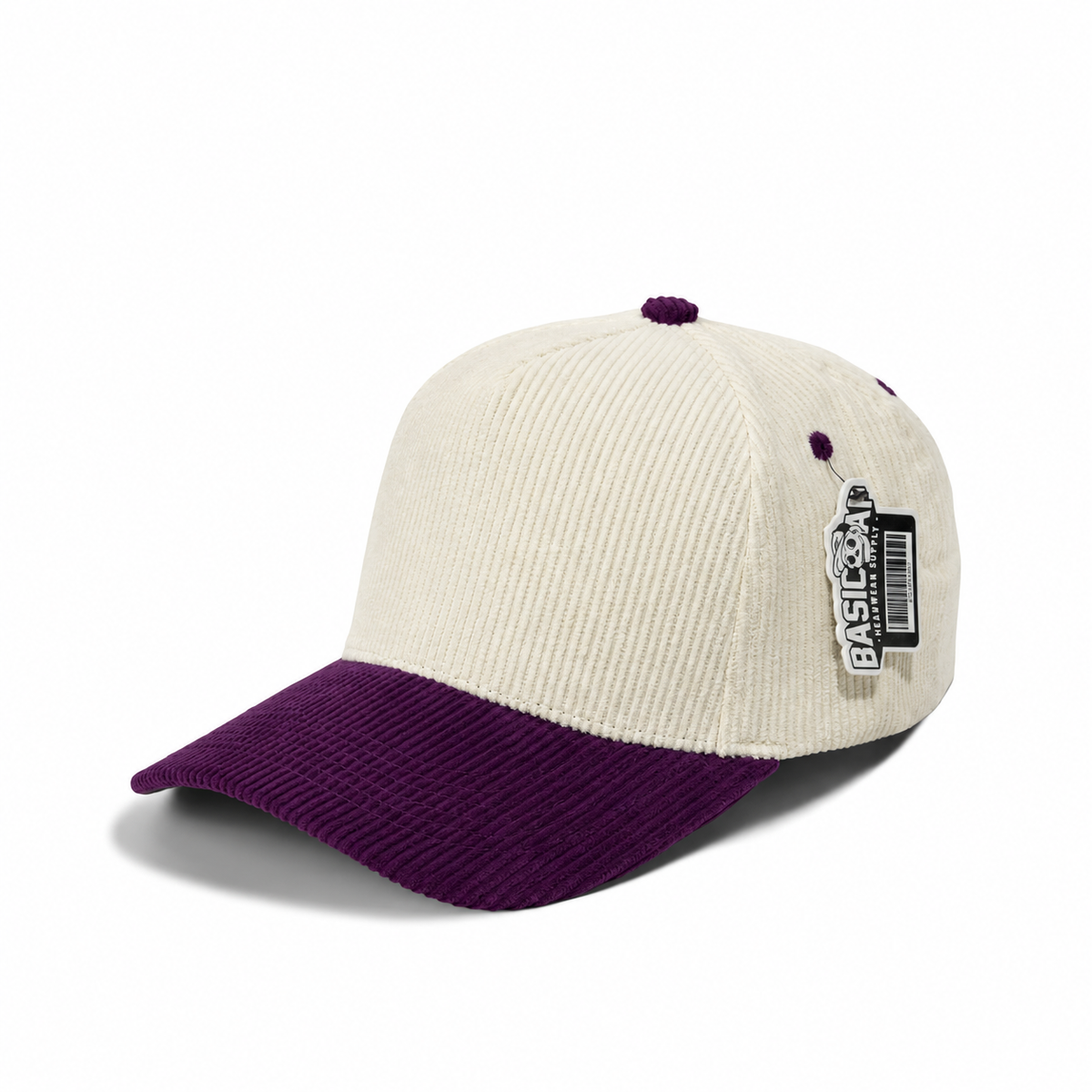 Plain Curve 5Panel Full Corduroy Hat 5008