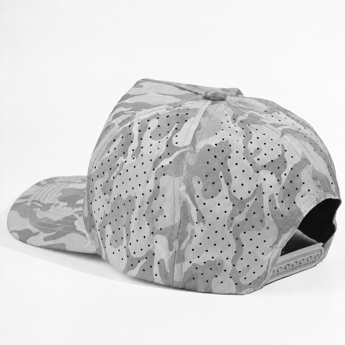 Plain Curve 5Panel Camo Laser Hole Hat Water Repellent 5009