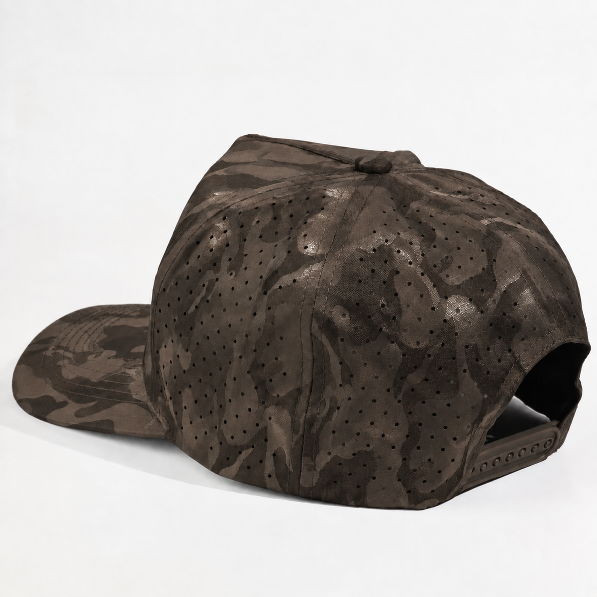 Plain Curve 5Panel Camo Laser Hole Hat Water Repellent 5009