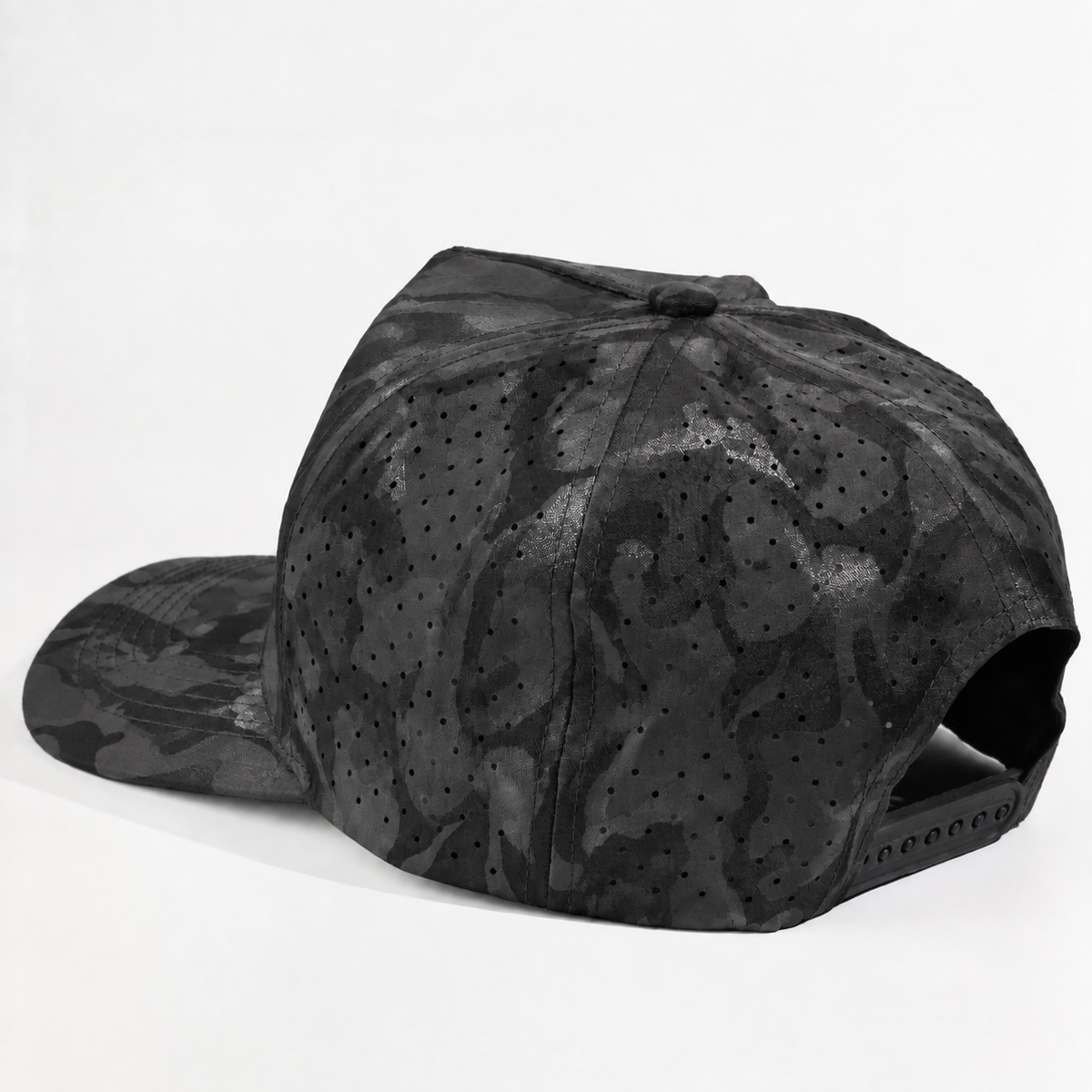 Plain Curve 5Panel Camo Laser Hole Hat Water Repellent 5009