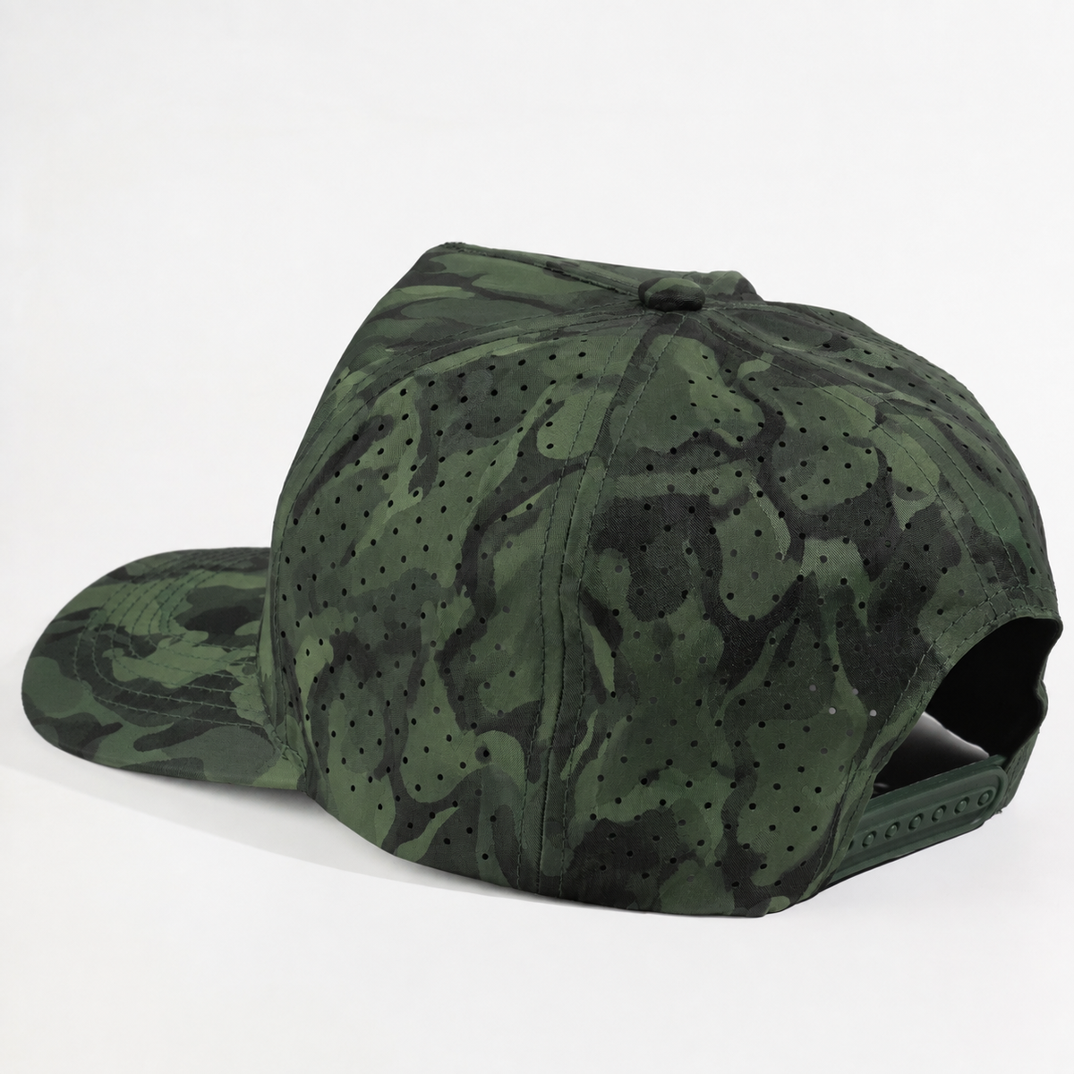 Plain Curve 5Panel Camo Laser Hole Hat Water Repellent 5009