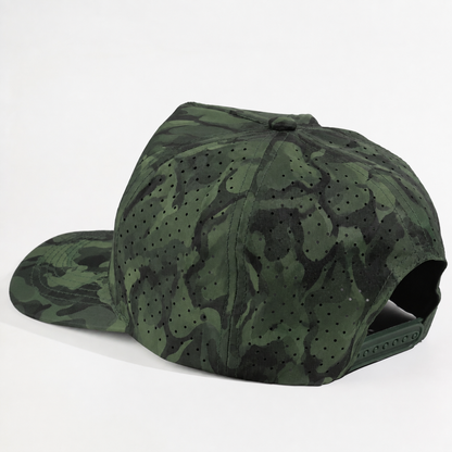 Plain Curve 5Panel Camo Laser Hole Hat Water Repellent 5009