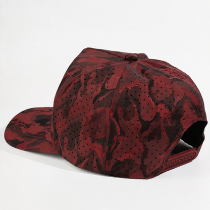 Plain Curve 5Panel Camo Laser Hole Hat Water Repellent 5009