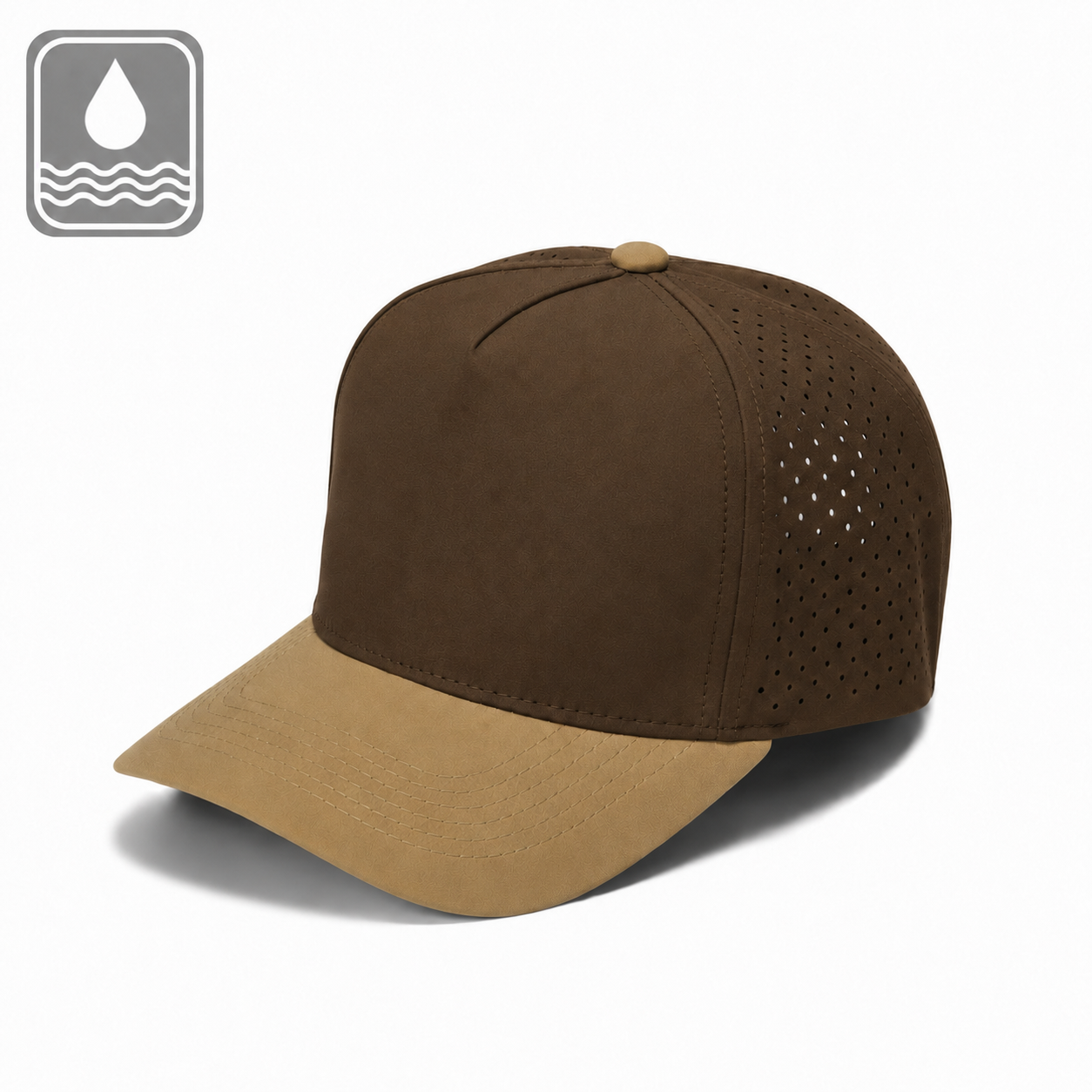 Plain Curve 5Panel Laser Hole Hat Water Repellent 5010