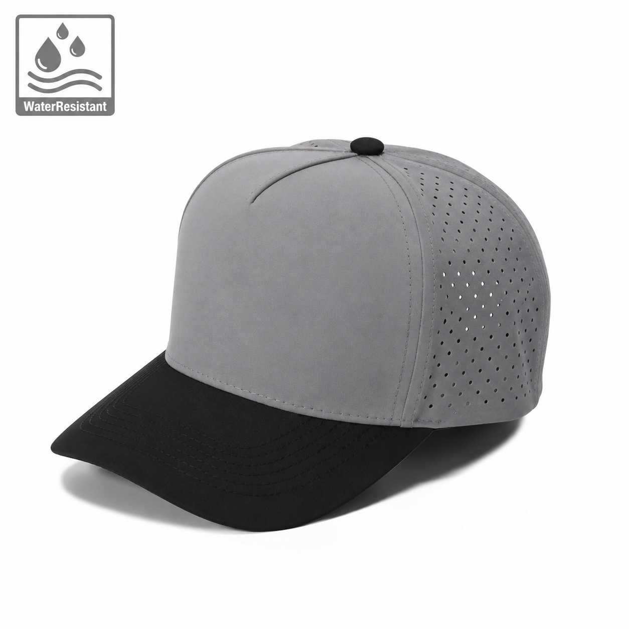 Plain Curve 5Panel Laser Hole Hat Water Repellent 5010
