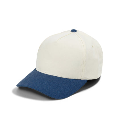 Plain Curve 5Panel Cotton Jean Hat 5014