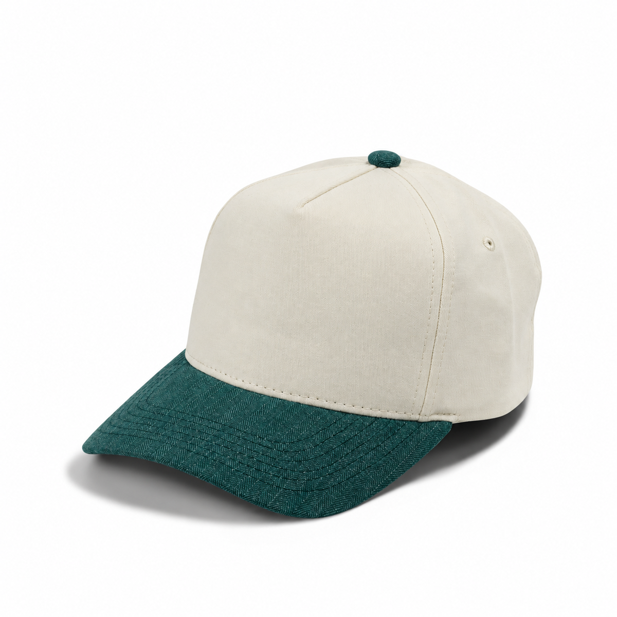 Plain Curve 5Panel Cotton Jean Hat 5014