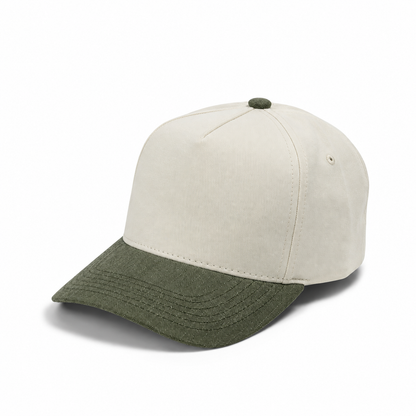 Plain Curve 5Panel Cotton Jean Hat 5014
