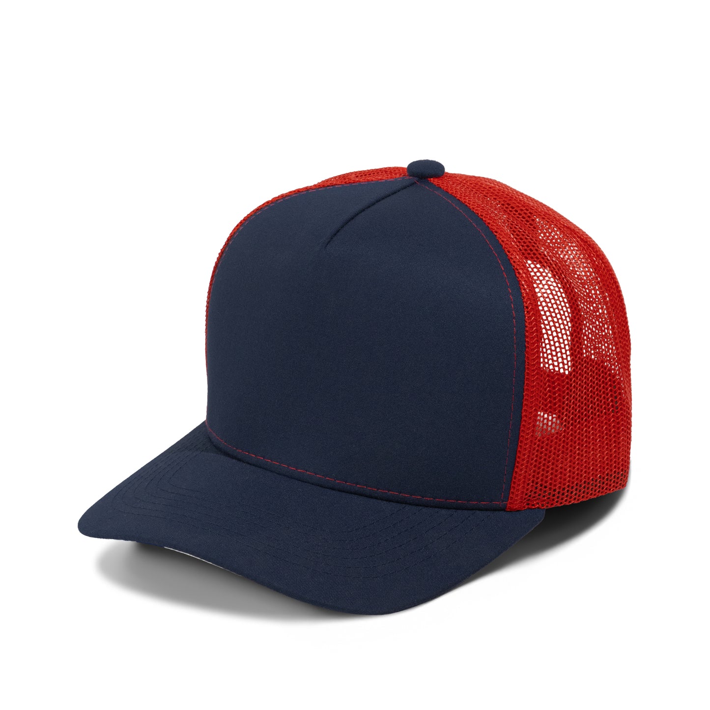 Plain Curve 5Panel USA FLAG Under Brim Print Mesh Hat 5016