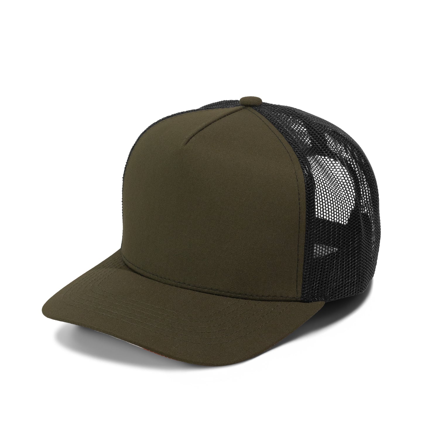 Plain Curve 5Panel USA FLAG Under Brim Print Mesh Hat 5016