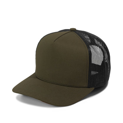 Plain Curve 5Panel USA FLAG Under Brim Print Mesh Hat 5016