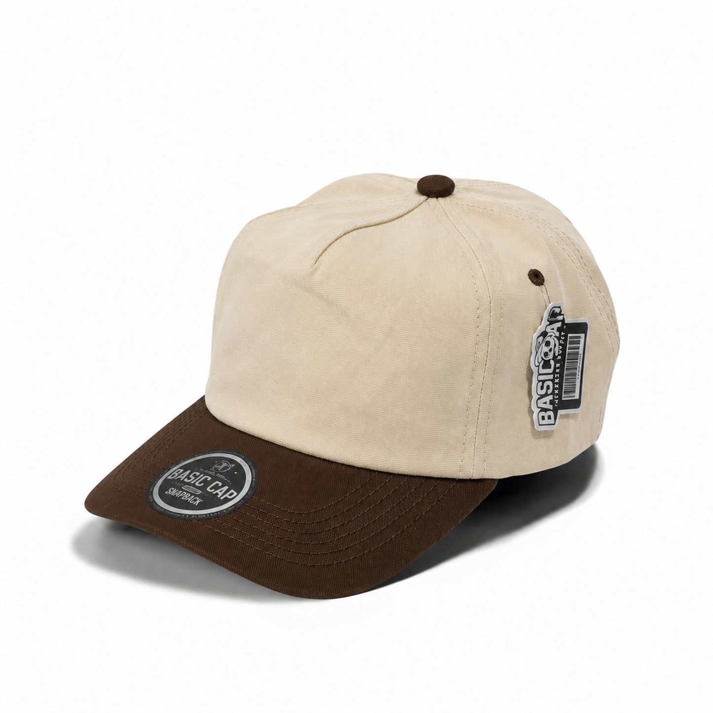 Plain Slight Curve Unstructured 5Panel Oxford Hat 5019