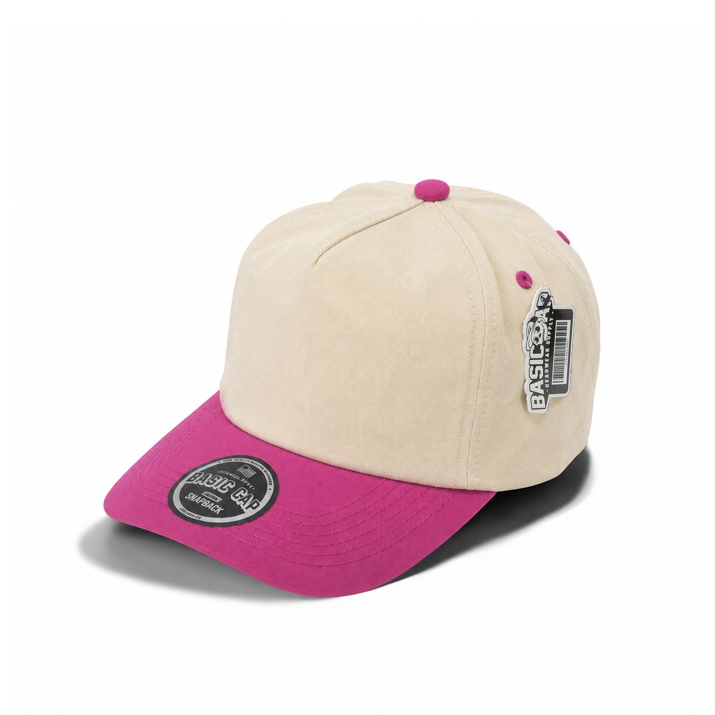 Plain Slight Curve Unstructured 5Panel Oxford Hat 5019