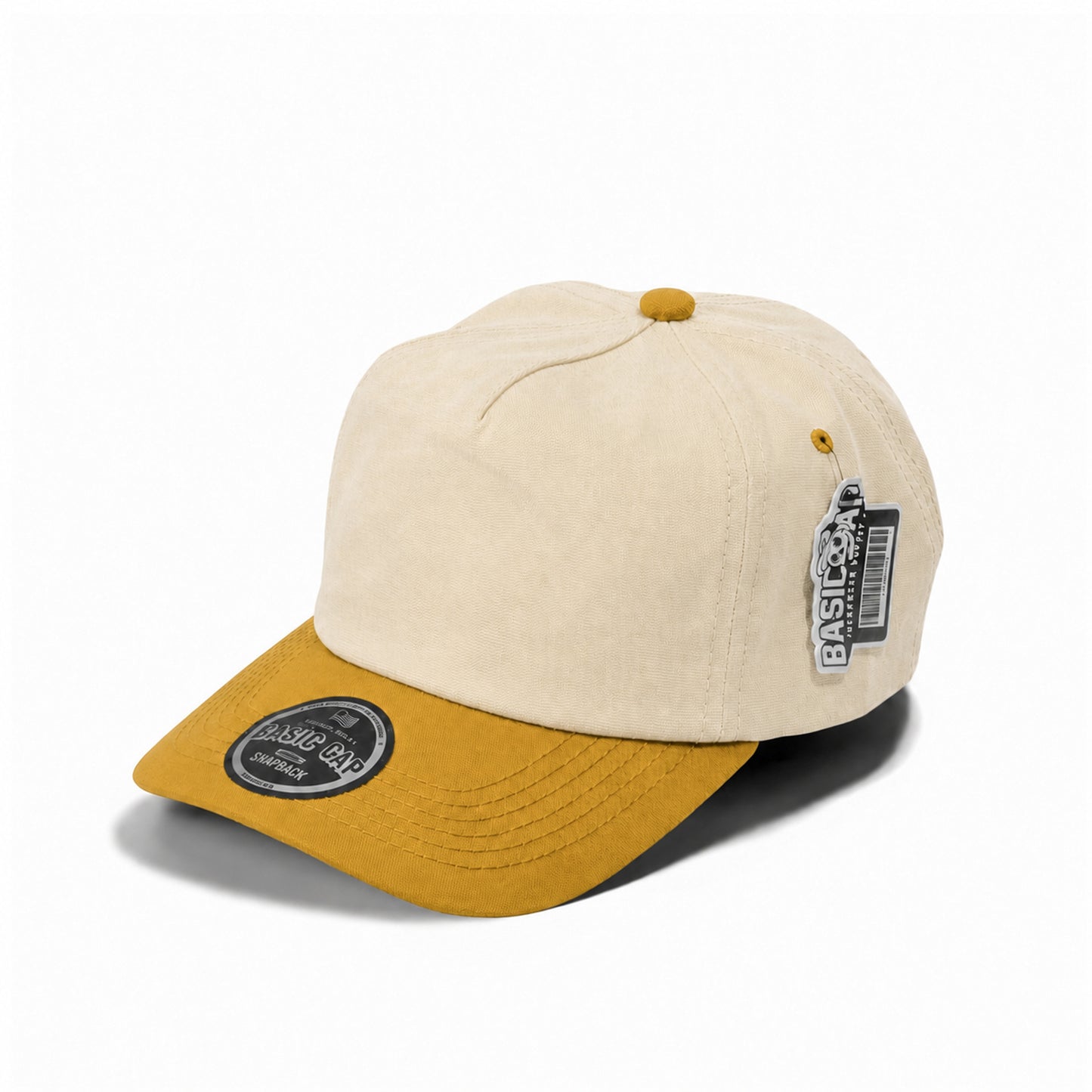 Plain Slight Curve Unstructured 5Panel Oxford Hat 5019