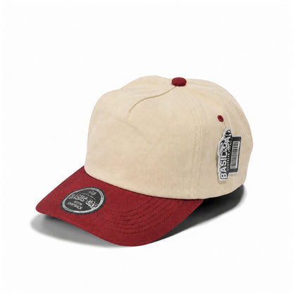 Plain Slight Curve Unstructured 5Panel Oxford Hat 5019