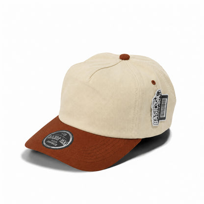 Plain Slight Curve Unstructured 5Panel Oxford Hat 5019