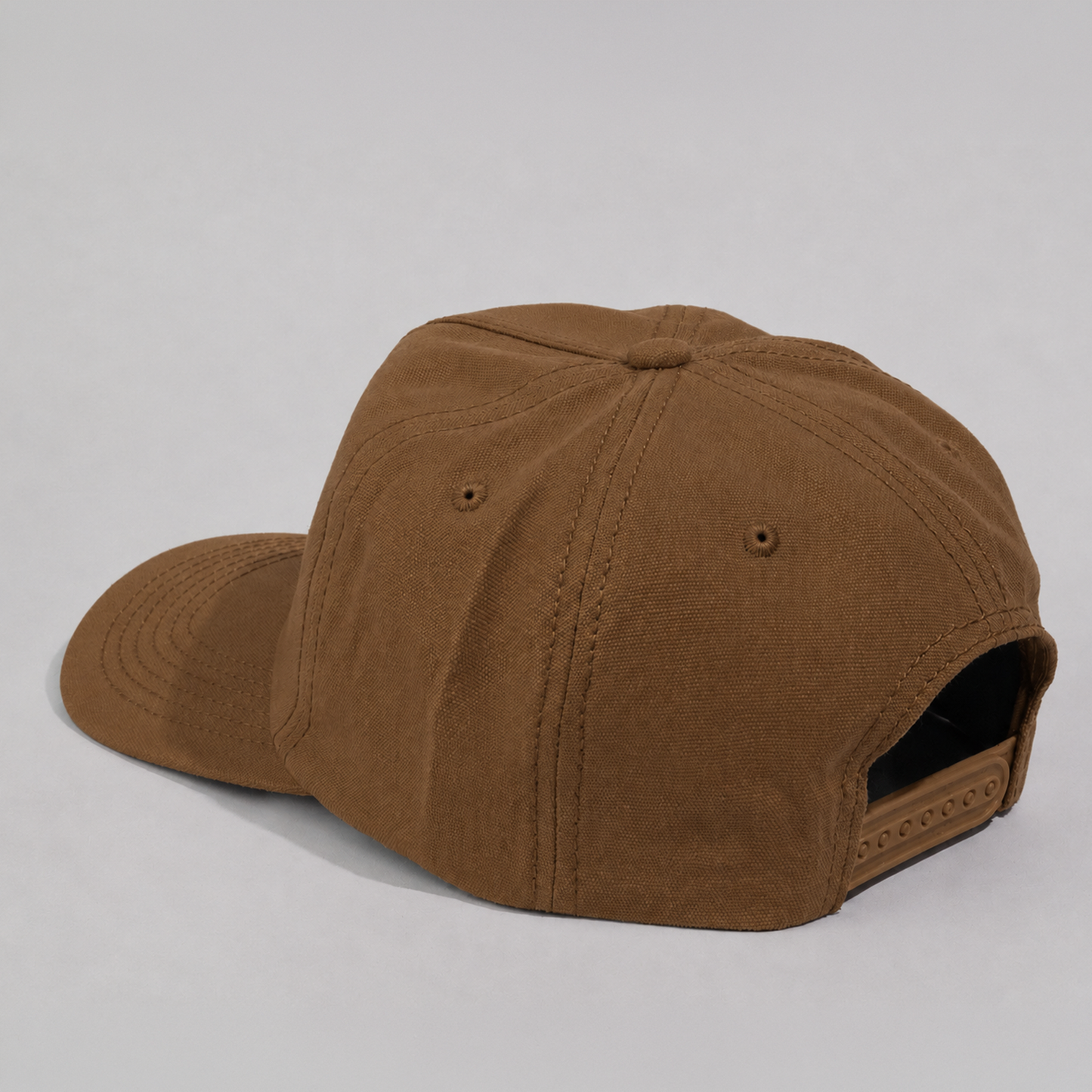 Plain Slight Curve Unstructured 5Panel Oxford Hat 5019