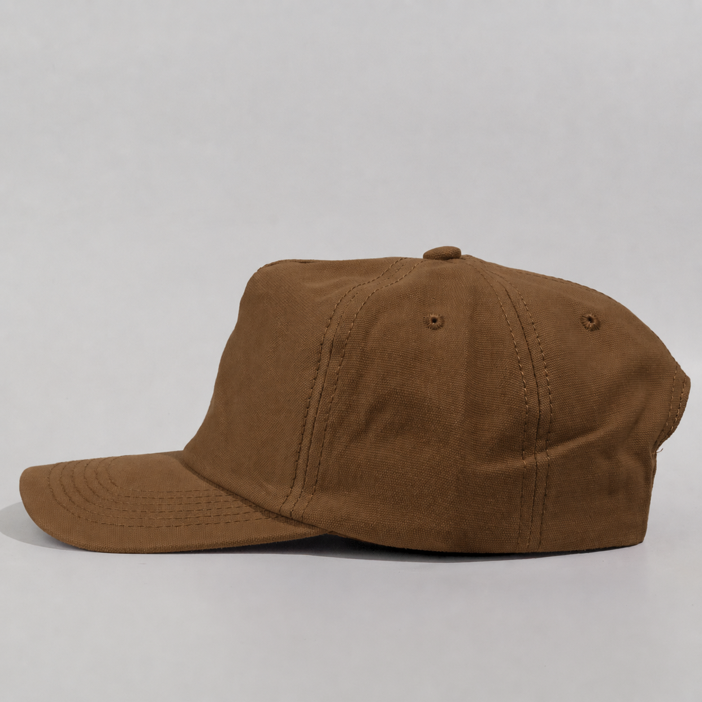 Plain Slight Curve Unstructured 5Panel Oxford Hat 5019