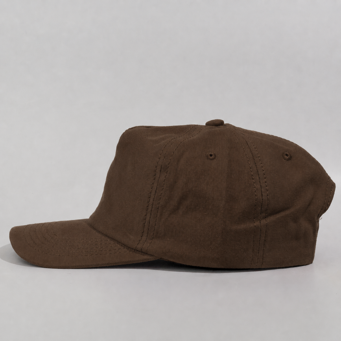 Plain Slight Curve Unstructured 5Panel Oxford Hat 5019