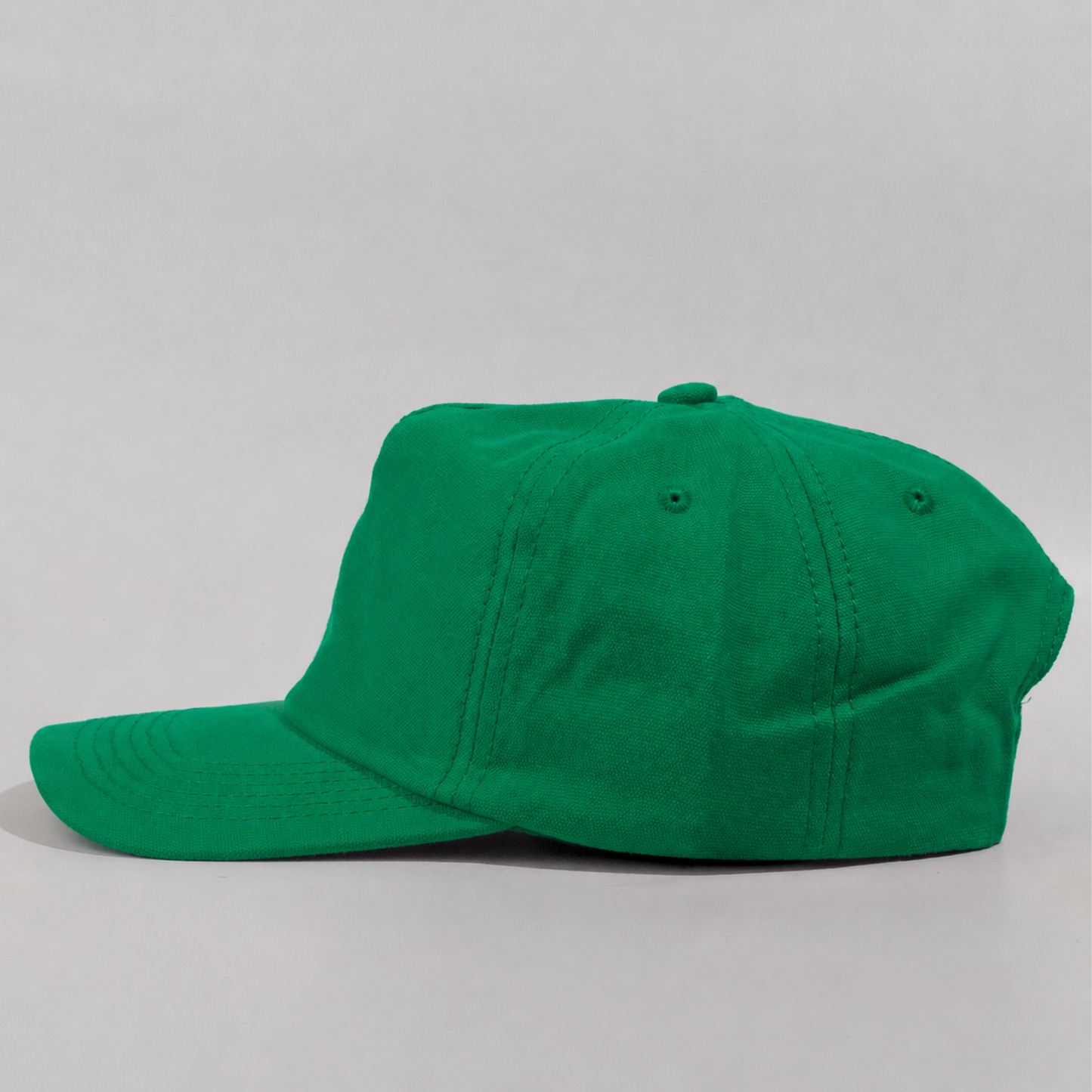 Plain Slight Curve Unstructured 5Panel Oxford Hat 5019