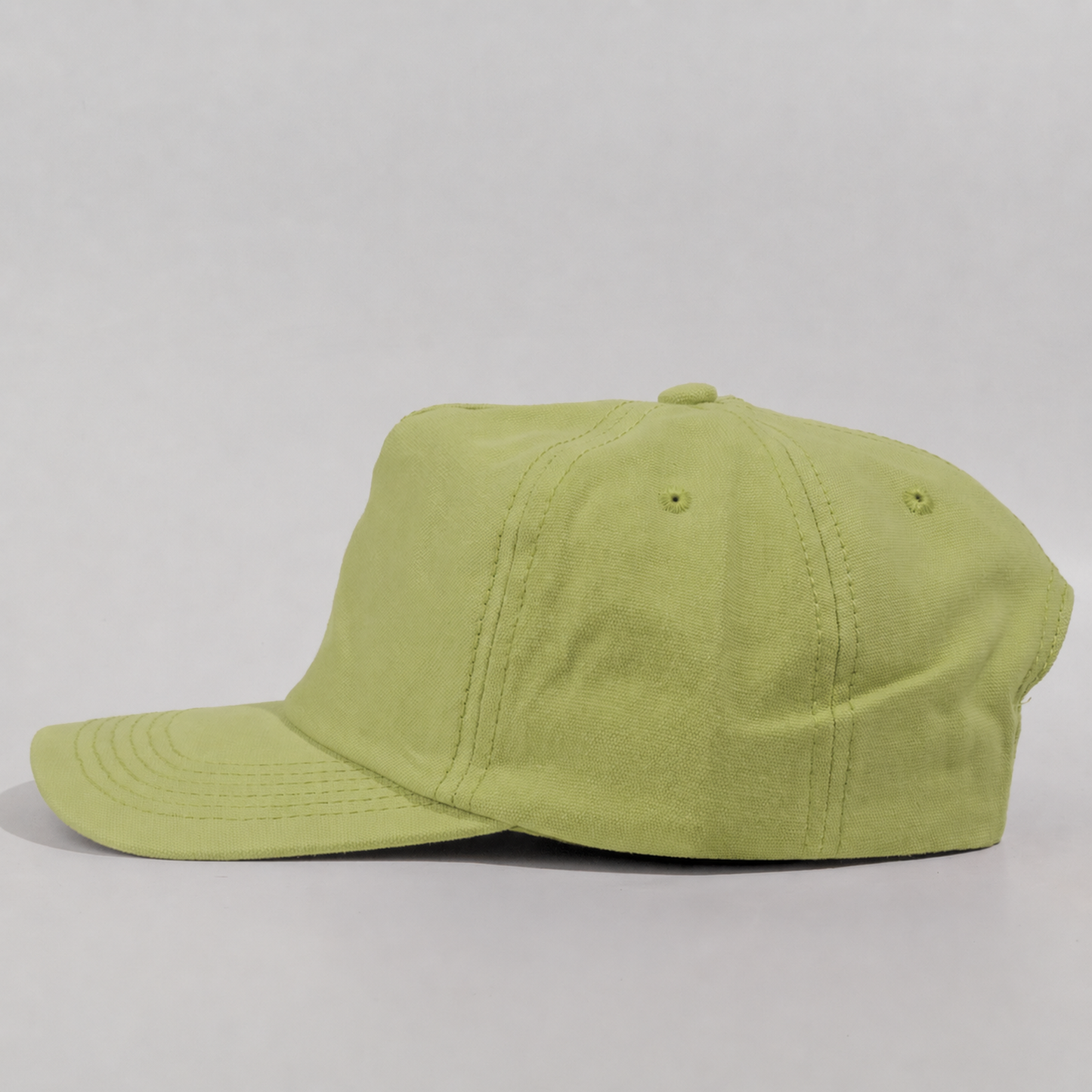 Plain Slight Curve Unstructured 5Panel Oxford Hat 5019