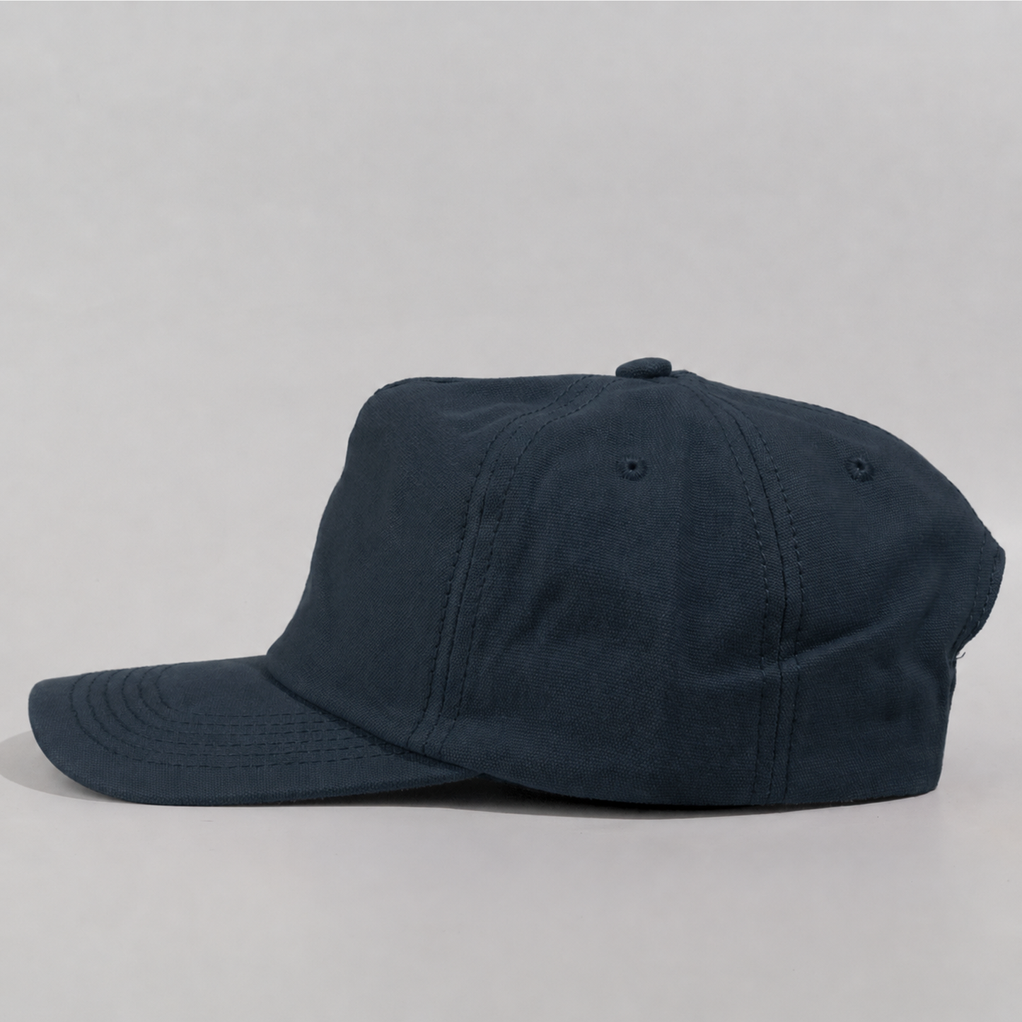 Plain Slight Curve Unstructured 5Panel Oxford Hat 5019