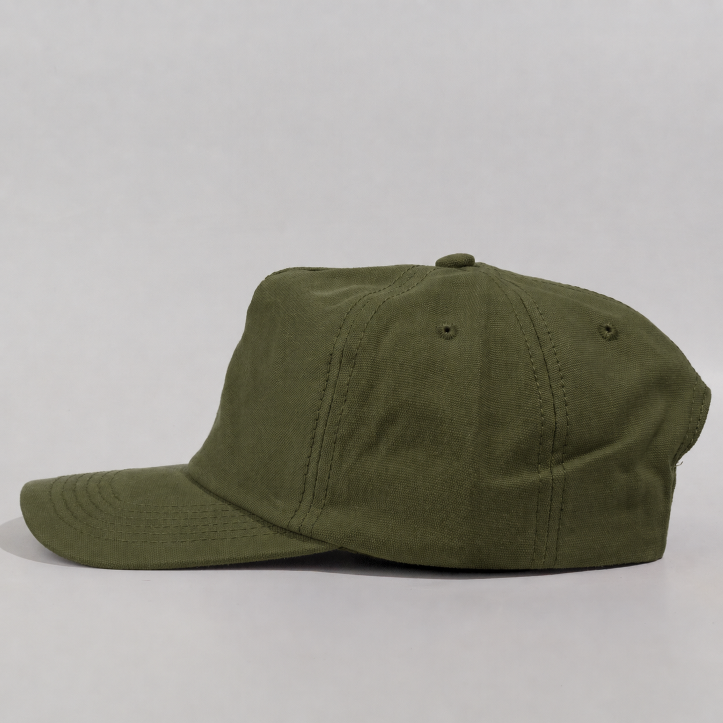 Plain Slight Curve Unstructured 5Panel Oxford Hat 5019