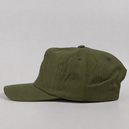Plain Slight Curve Unstructured 5Panel Oxford Hat 5019