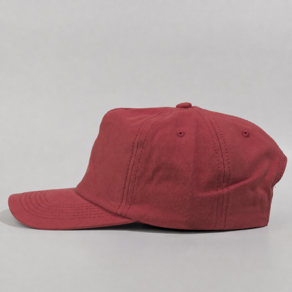 Plain Slight Curve Unstructured 5Panel Oxford Hat 5019
