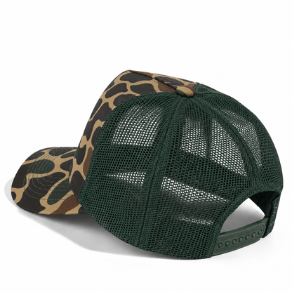 Plain Curve 5Panel Duck Camo Mesh Hat 5024