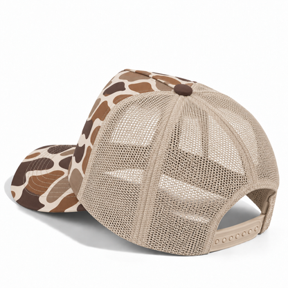 Plain Curve 5Panel Duck Camo Mesh Hat 5024