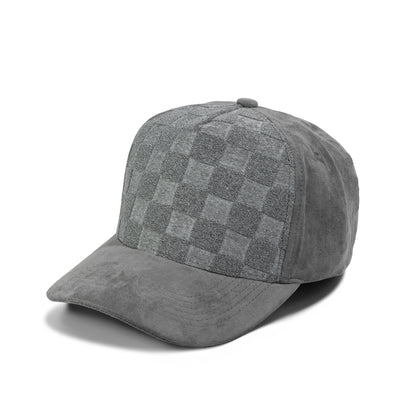 Plain Curve 5Panel Check Suede Hat 5029
