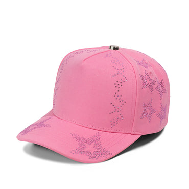 Plain Curve 5Panel Star Pattern Glitter Hat 5032