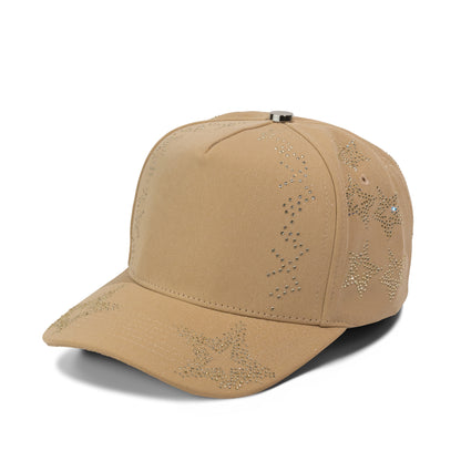 Plain 5Panel Star Pattern Glitter Curve Hat 5032