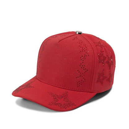 Plain 5Panel Star Pattern Glitter Curve Hat 5032