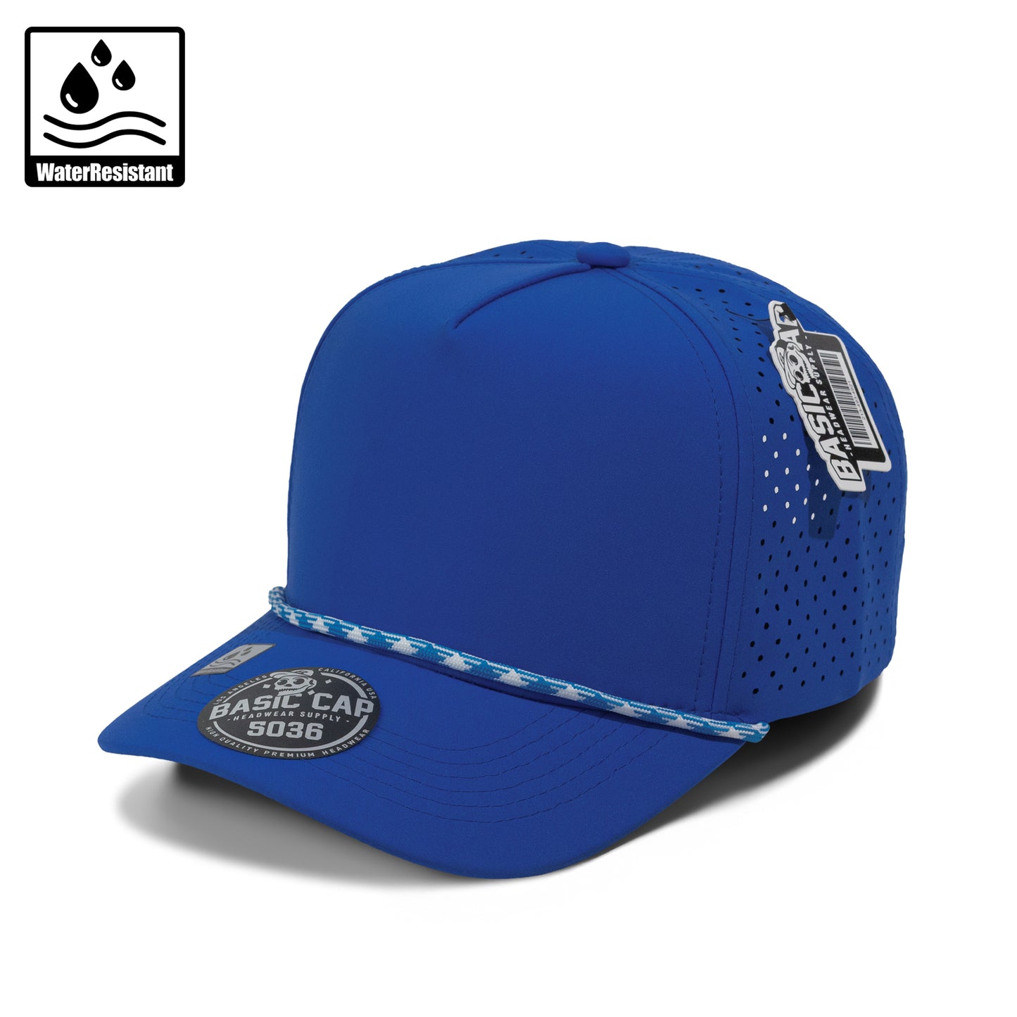 Plain Curve 5Panel Laser Hole Rope Hat Water Repellent 5036