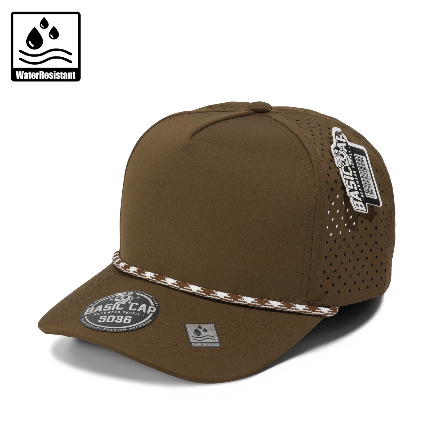 Plain Curve 5Panel Laser Hole Rope Hat Water Repellent 5036