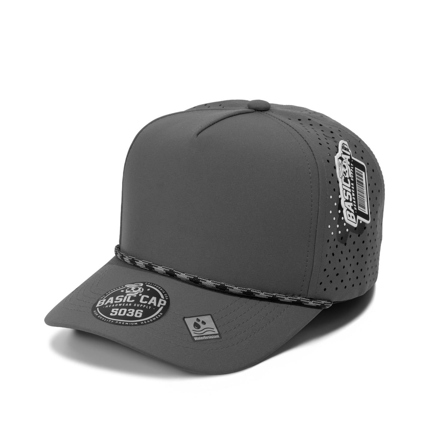 Plain Curve 5Panel Laser Hole Rope Hat Water Repellent 5036