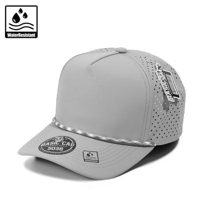 Plain Curve 5Panel Laser Hole Rope Hat Water Repellent 5036