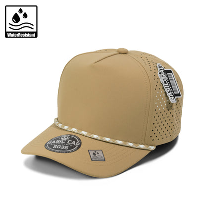 Plain Curve 5Panel Laser Hole Rope Hat Water Repellent 5036