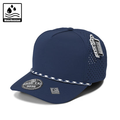 Plain Curve 5Panel Laser Hole Rope Hat Water Repellent 5036