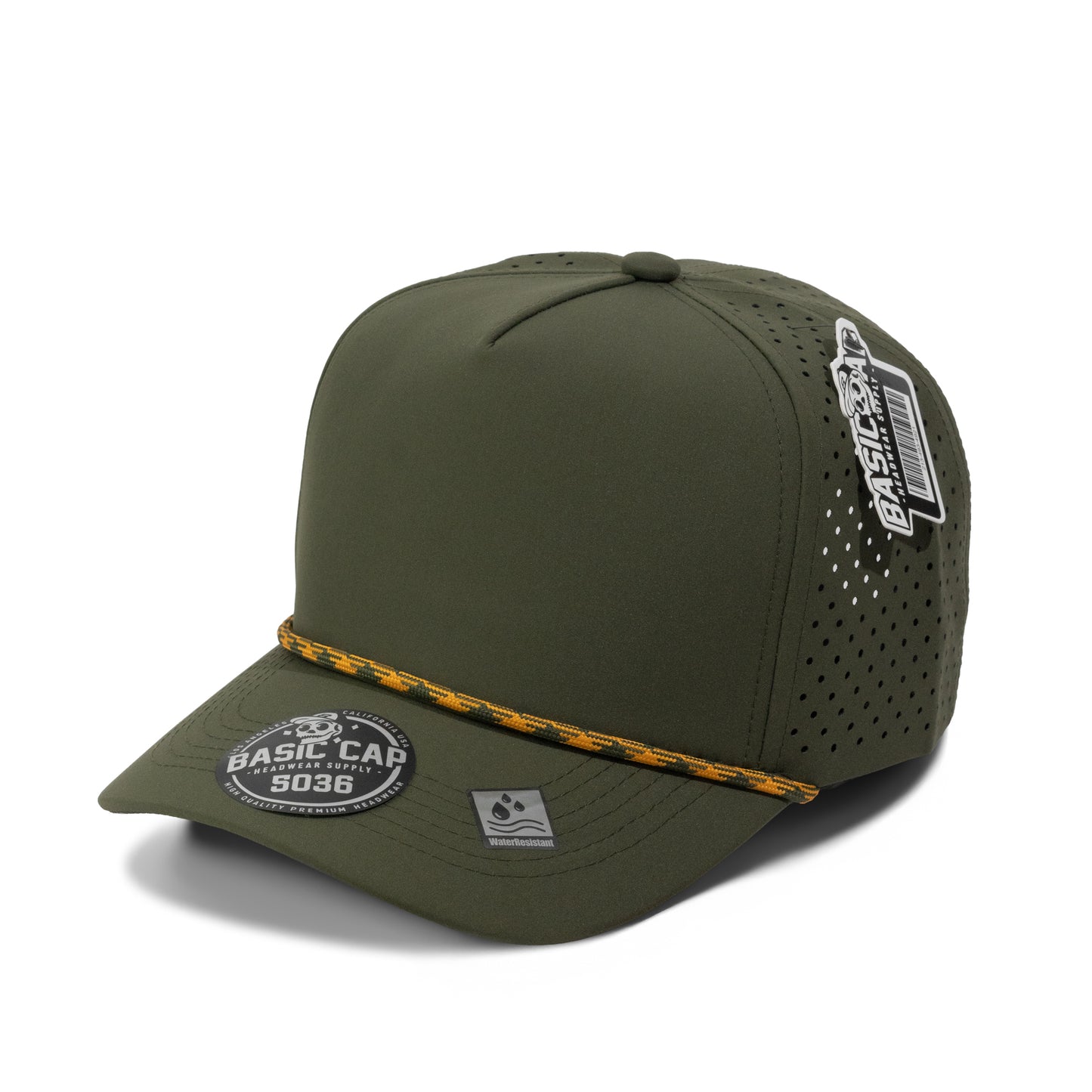 Plain Curve 5Panel Laser Hole Rope Hat Water Repellent 5036
