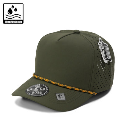 Plain Curve 5Panel Laser Hole Rope Hat Water Repellent 5036