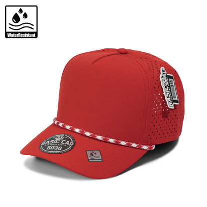 Plain Curve 5Panel Laser Hole Rope Hat Water Repellent 5036