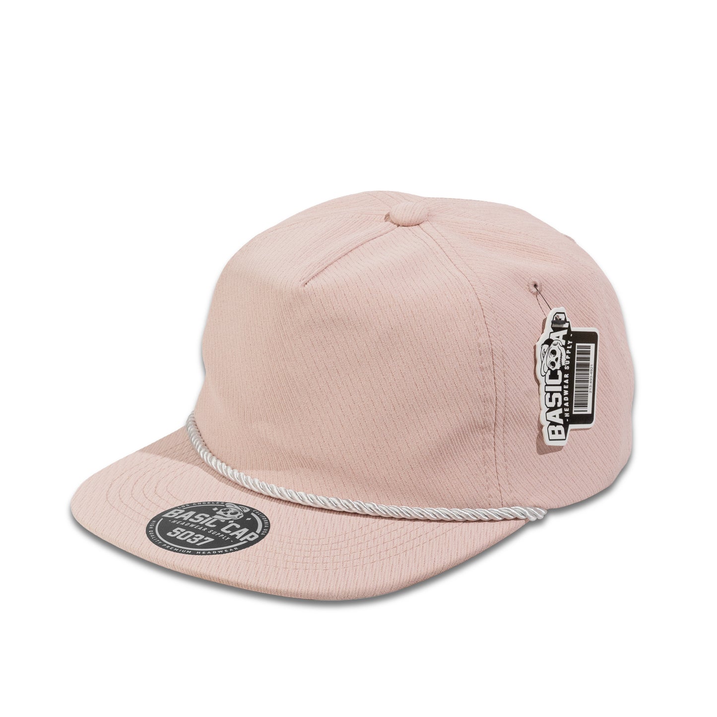 Plain Unstructured 5Panel Flat New PU Cap 5037