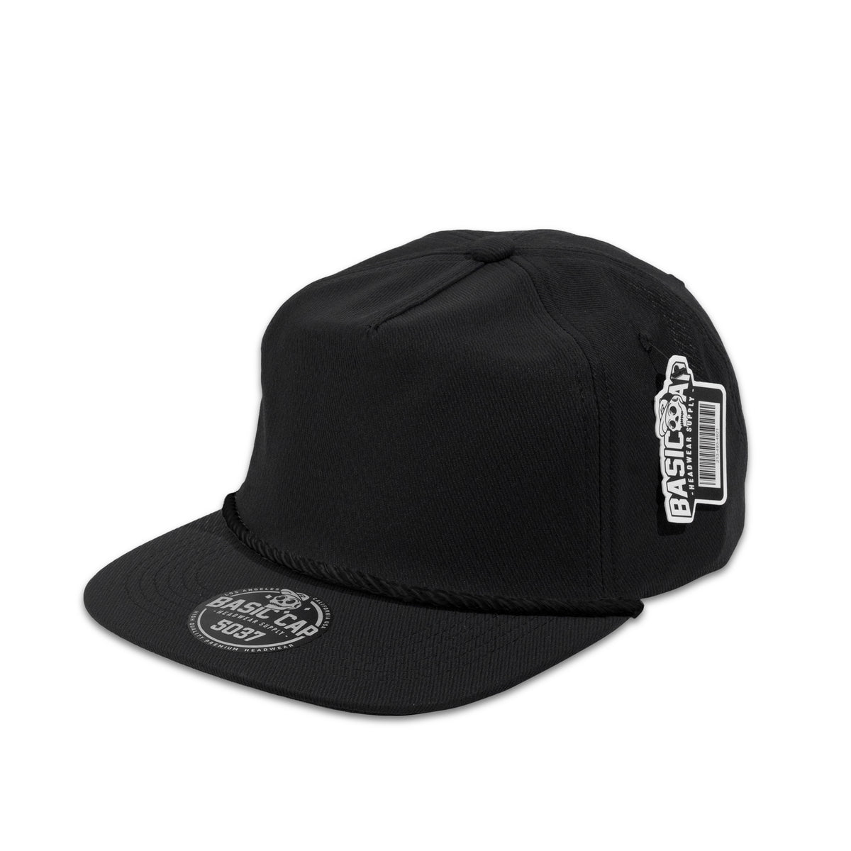 Basic Cap Plain Unstructured 5Panel Flat New PU Cap 5037 – BASIC CAP