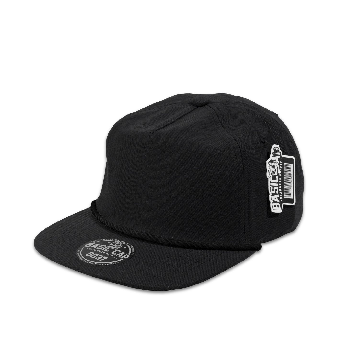Plain Unstructured 5Panel Flat New PU Cap 5037