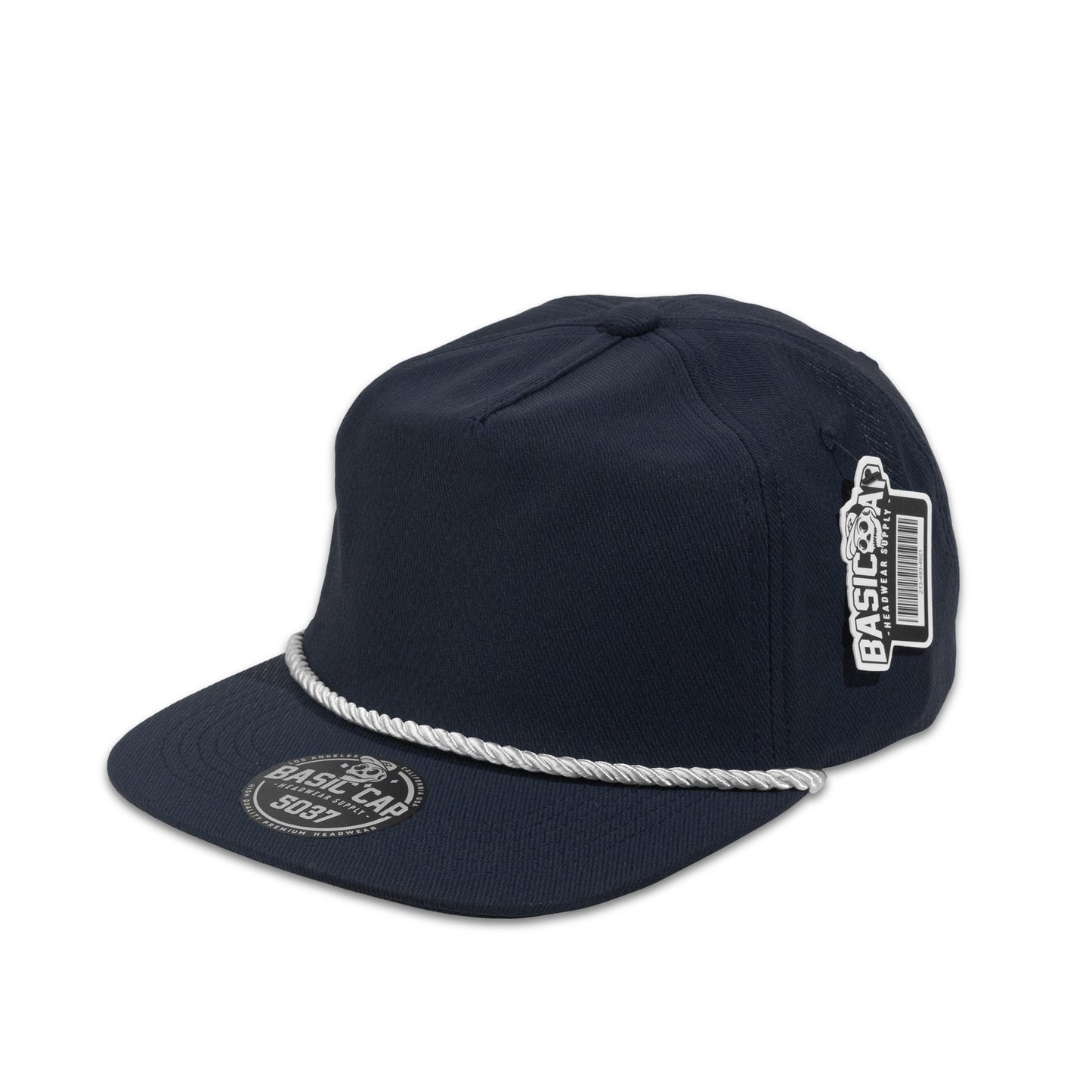 Plain Unstructured 5Panel Flat New PU Cap 5037