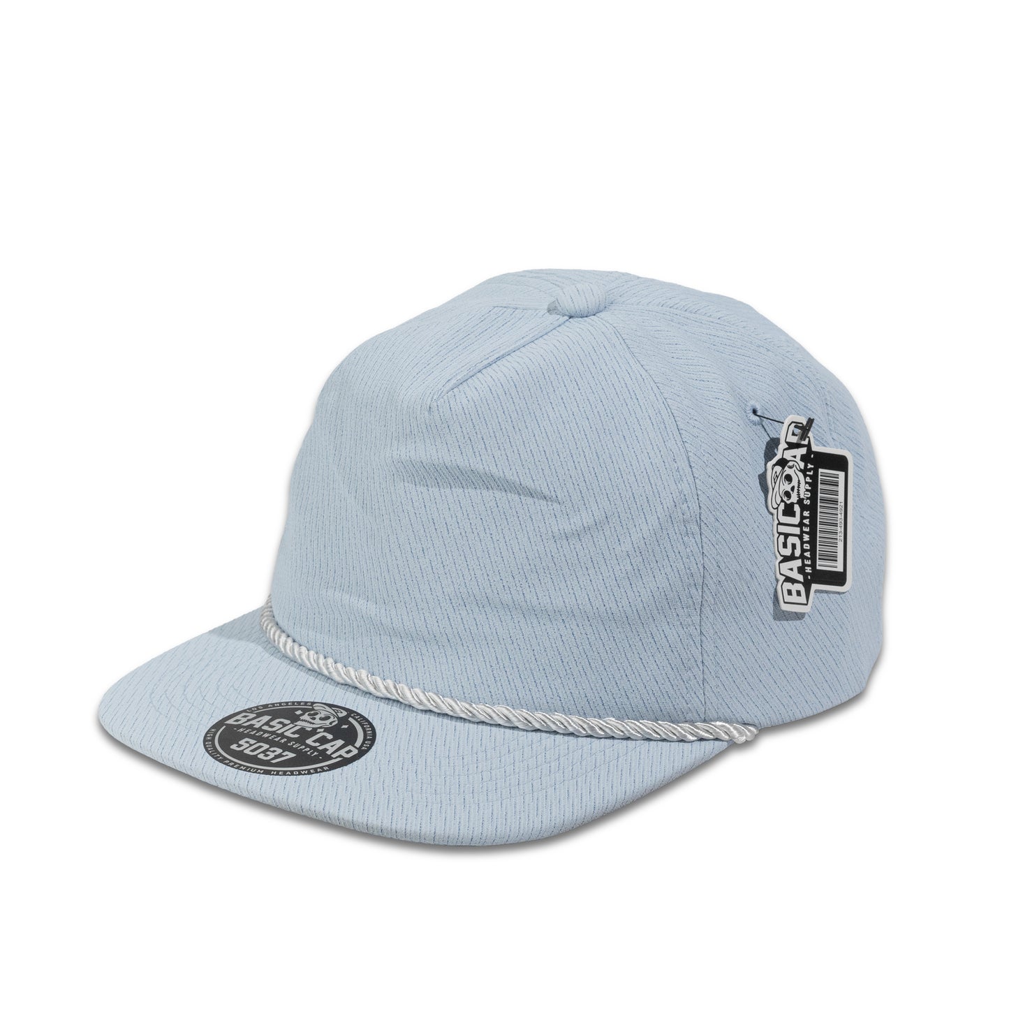 Plain Unstructured 5Panel Flat New PU Cap 5037