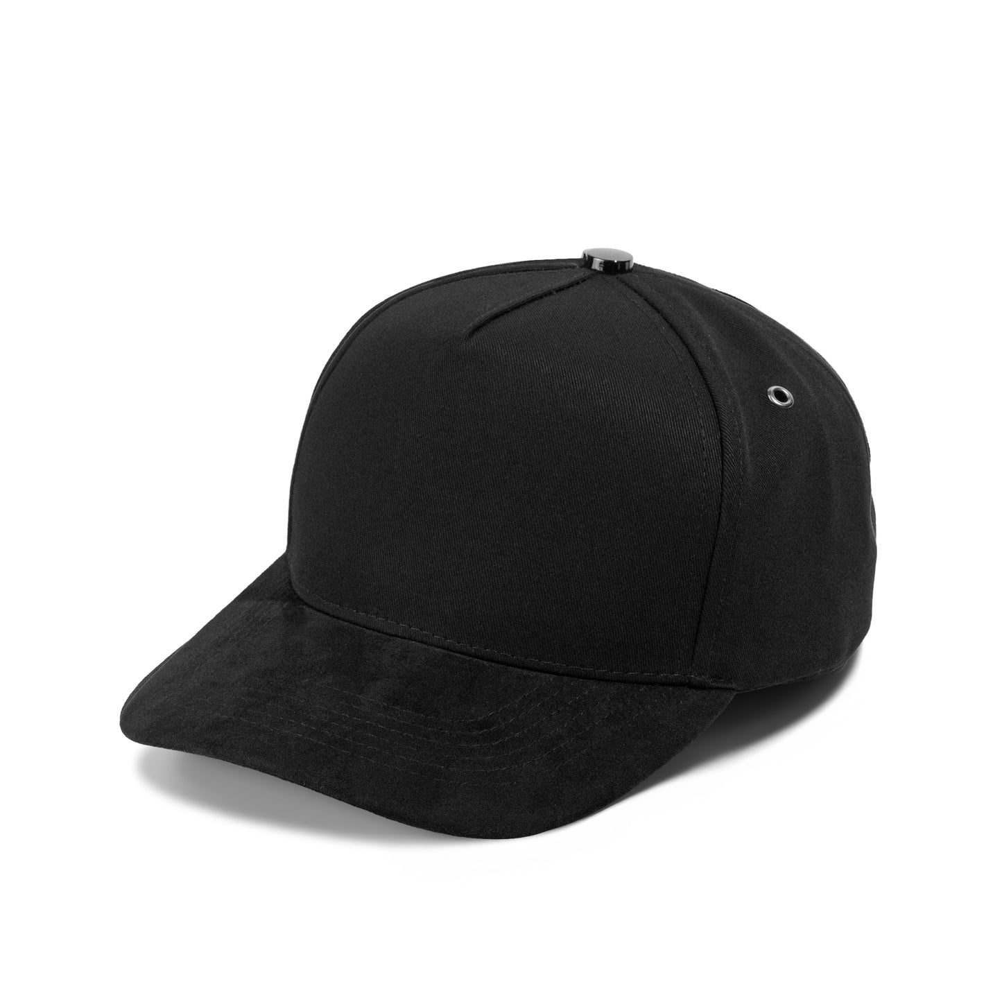 Plain Premium Suede Cotton Rubber Lock Snap Hat 5039